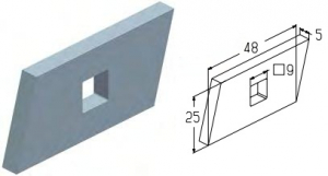 ALUTECH CP0506 - 403900100 Пластина закладная CP0506 для подъёмных секционных ворот